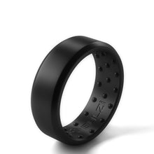 Black Beveled - 2x-LSR Silicone Ring
