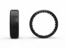 Black Beveled - 2x-LSR Silicone Ring