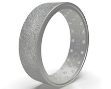 Silver Hammered - 2x-LSR Silicone Ring