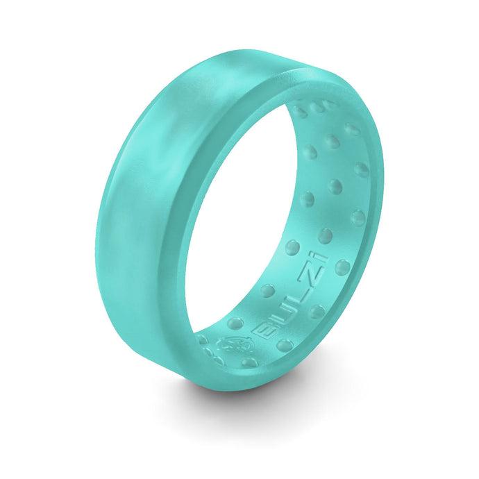 Teal Beveled - 2x-LSR Silicone Ring